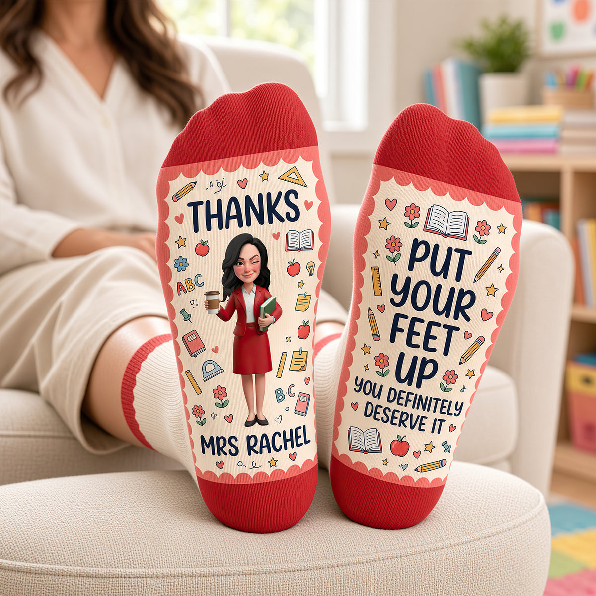 Teacher Appreciation Socks - Personalized Gifts For Teachers 04nadt210926-Homacus