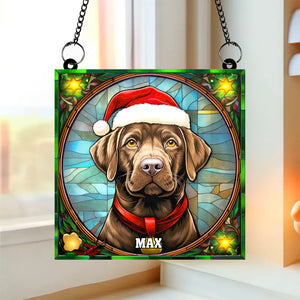 Chocolate Labrador Dog Christmas Acrylic Suncatcher Ornament 02HUTN100924 Gifts For Dog Mom Or Dog Dad-Homacus