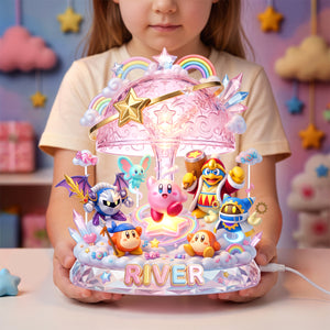Pink Puff Acrylic Light Box - Personalized Gift For Gamers 05nadh170726-Homacus