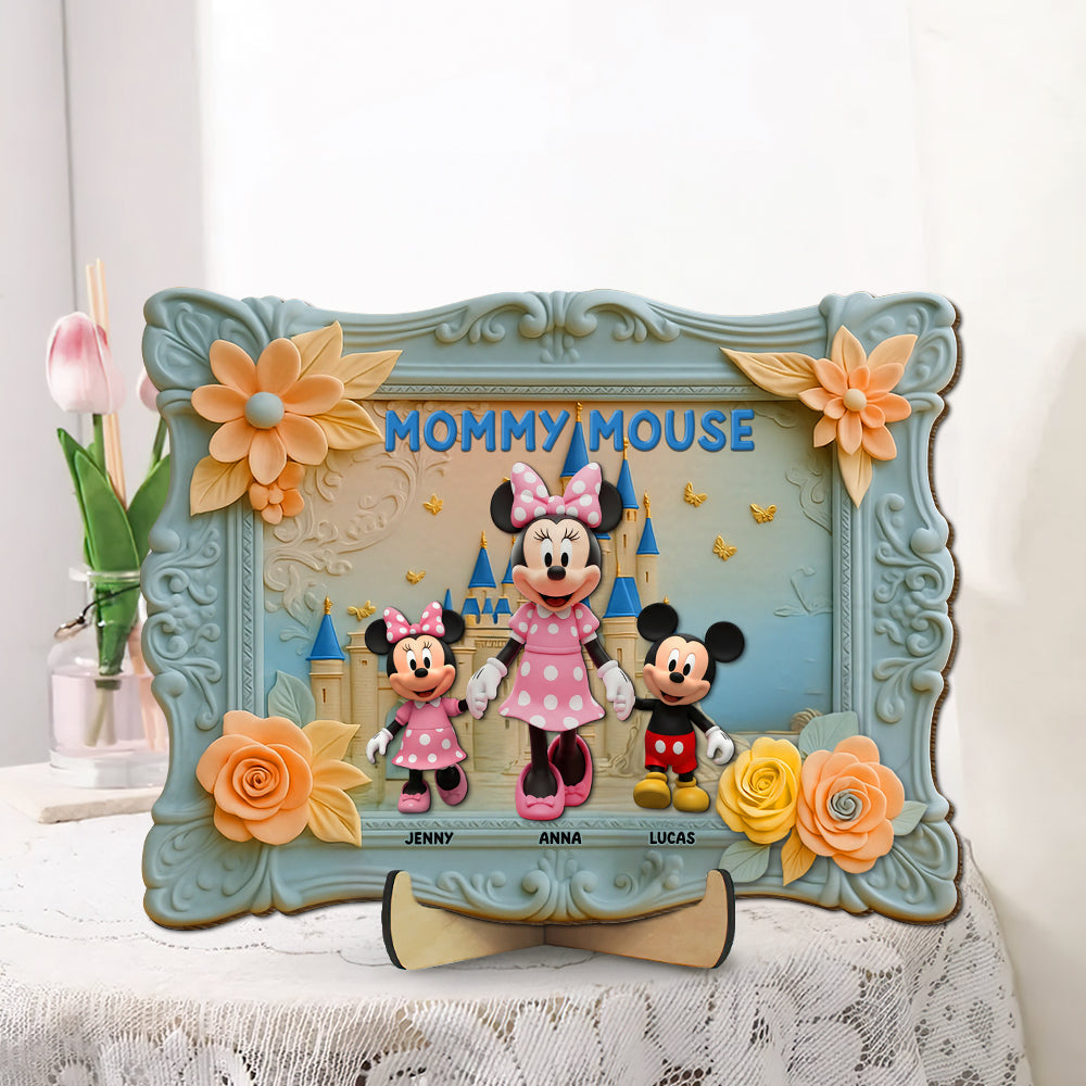 Personalized Gifts For Mom Wood Sign Mommy Mouse-Homacus