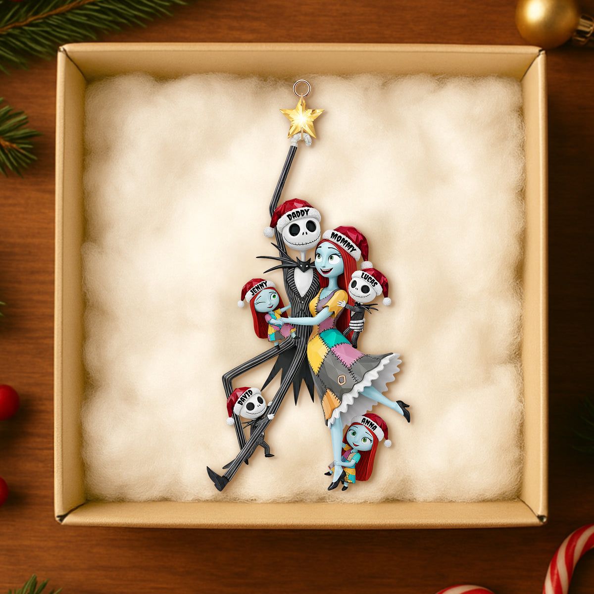 Spooky Playful Family Tree Ornament, Personalized Gifts For Family 03qhtn260925-Homacus