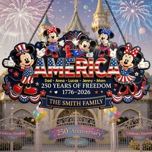 Celebrated America 250th Anniversary Acrylic Sign - Personalized Gifts For Family 02todt040626