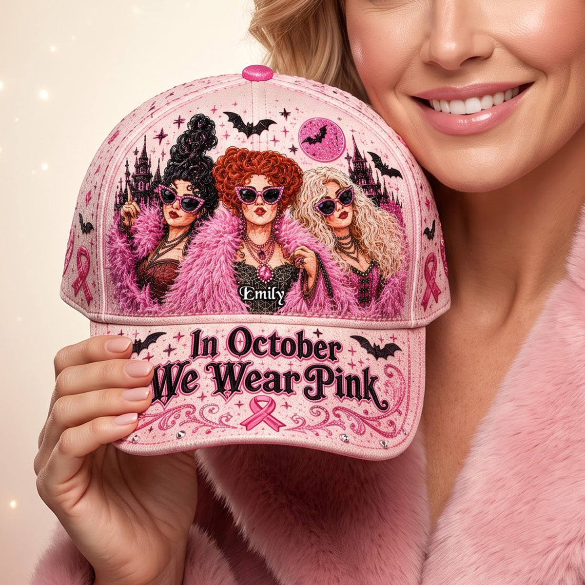 Strong Breast Cancer Squad Classic Cap Personalized Gifts For Women 07NAQN100826-Homacus