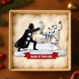 Snowball Fight Ornament, Personalized Christmas Gifts For Movie Fans 03qhtn091025-Homacus