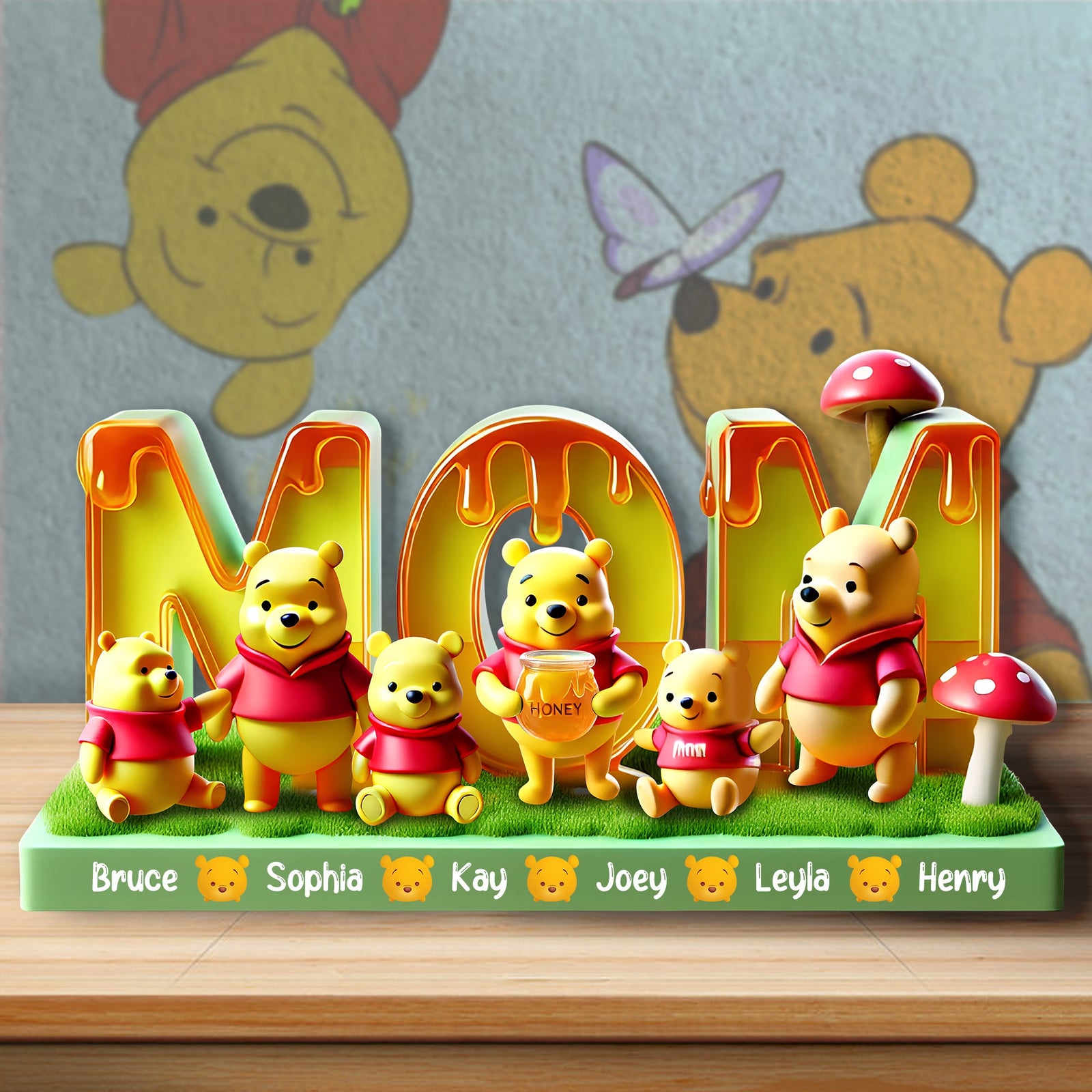 Personalized Gifts For Mom Acrylic Plaque, Adorable Bear Cub 03TGLU040425-Homacus