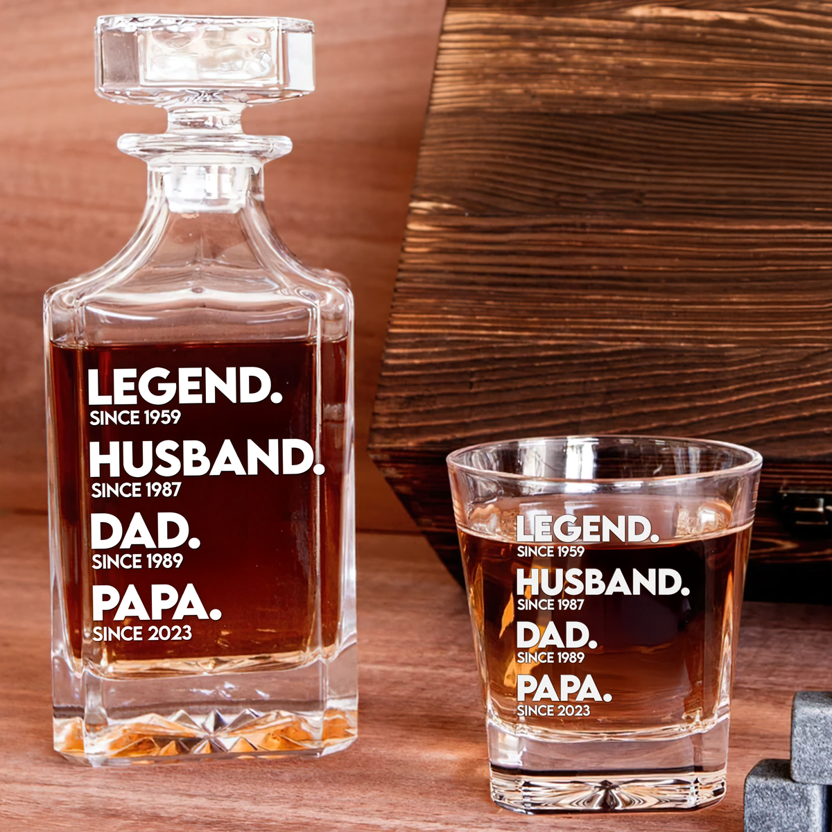 Dad Whiskey Decanter Set - Personalized Gifts For Dad 01ACPU220525-Homacus