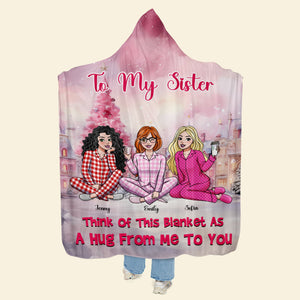 Personalized Gifts For Sister Christmas Blanket Hoodie 04XQMH061124HH-Homacus