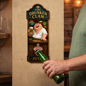 Intoxicated Man Wall Hanging Bottle Opener - Personalized Gifts 01haqn160726-Homacus