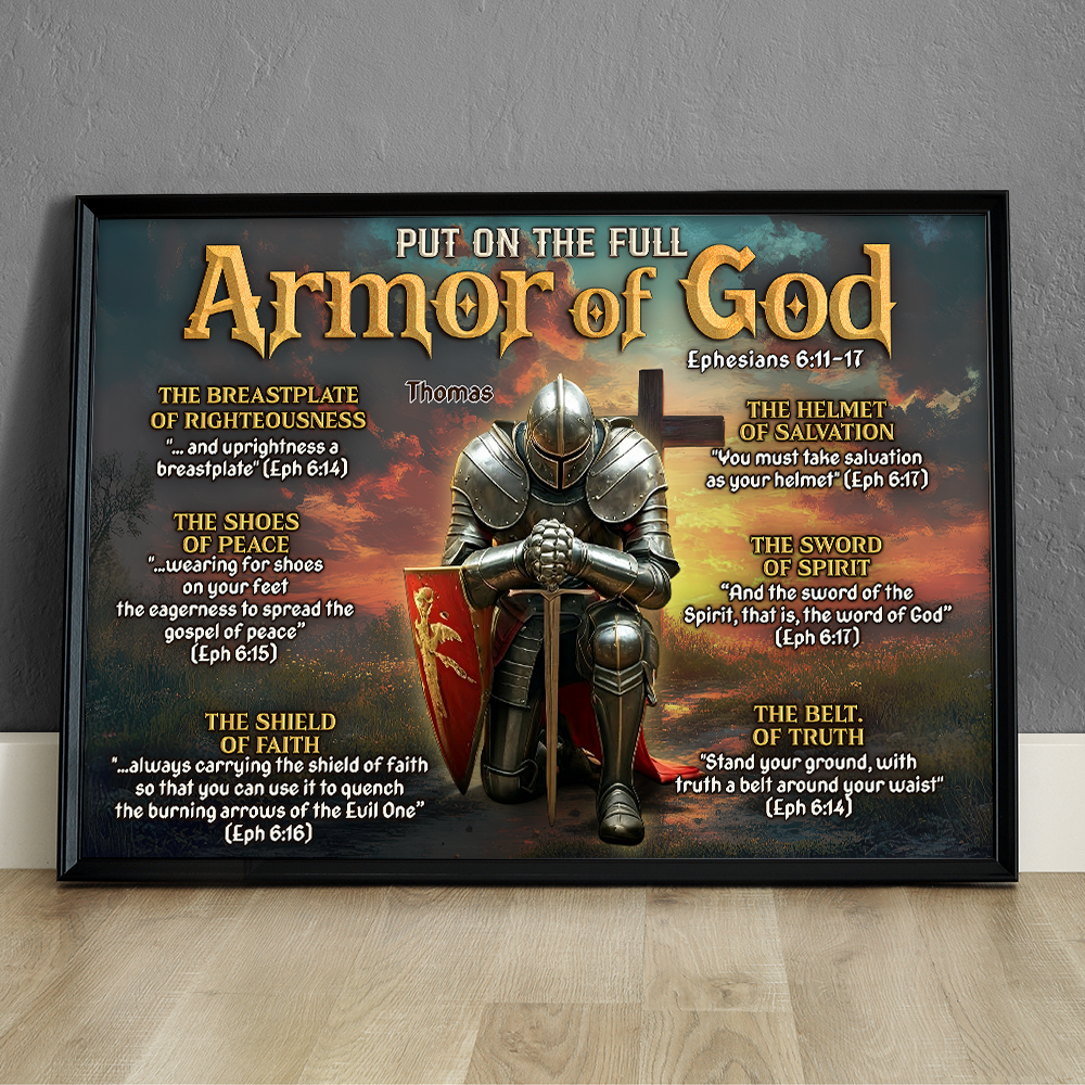 Kneeling Knight Canvas Print - Gifts For Christians 07hupu110625-Homacus
