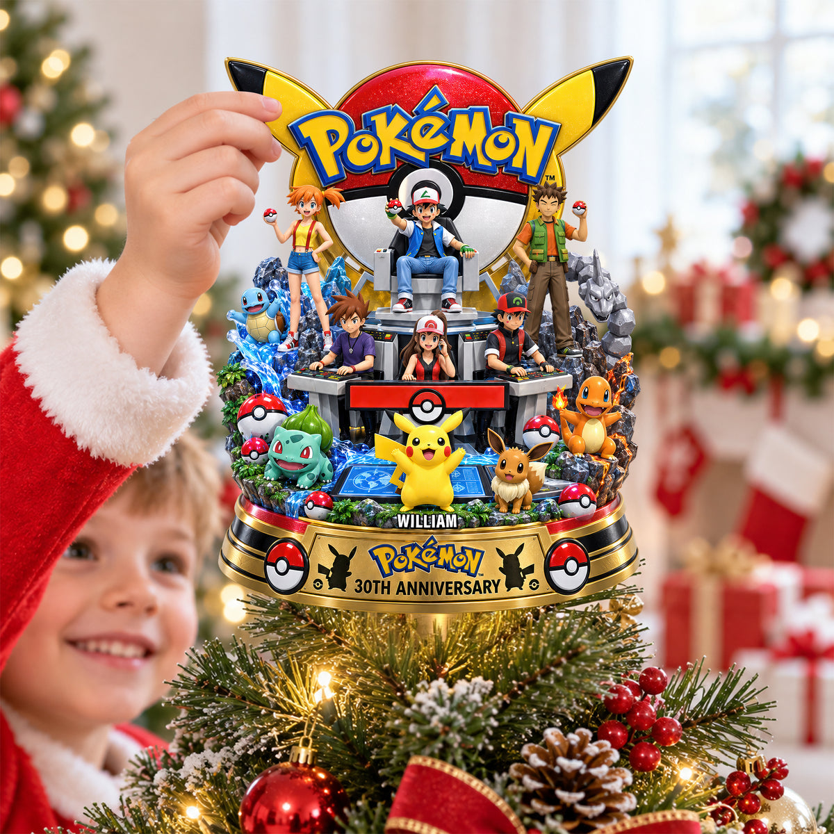 30th Anniversary Acrylic Christmas Tree Topper - Personalized Gifts For Game Lovers 01ohqn190926