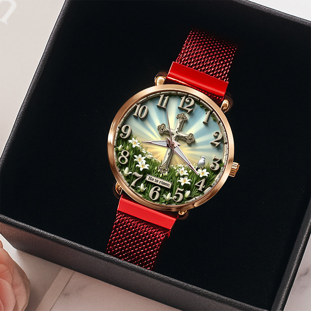 Jesus Blessing Mesh Strap Quartz Watch – Personalized Gifts For Jesus Lovers 01huqn250725-Homacus