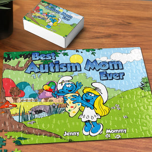 Personalized Gifts For Autism Awareness Jigsaw Puzzle Best Autism Mom Ever 04TGMH190225-Homacus