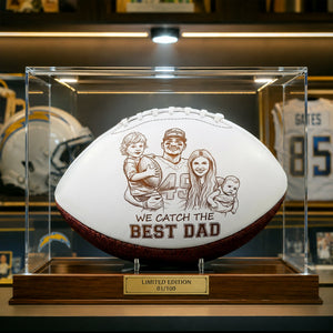 Catch The Best Dad Football Ball - Custom Photo Gifts For Dad 02QHLU290526-Homacus