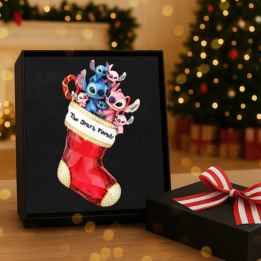 Stocking Family Ornament - Personalized Gifts For Family Christmas Ornament 01OHTA260925-Homacus