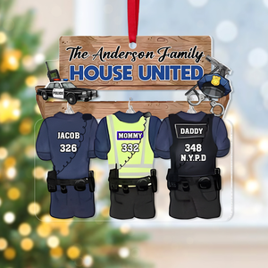 Personalized Christmas Gift For Police Family Ornament 01HUPU181024-Homacus