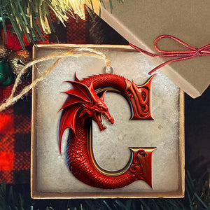 Dragon Hanging Ornament - Custom Alphabet Letter Christmas 04HUTN041124-Homacus