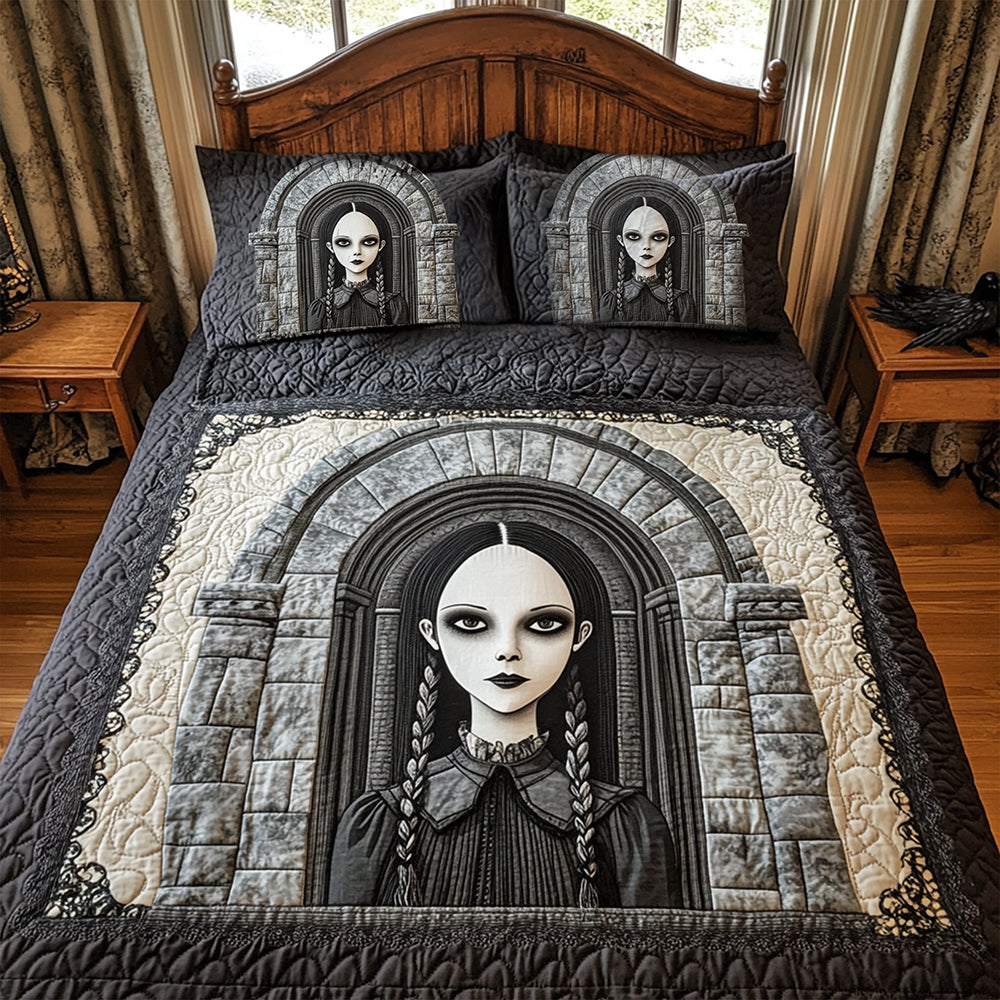 Creepy Gothic Quilt Bedding Set Special Line - Halloween Gifts For Horror Movie Fans 02tgqn230825-Homacus