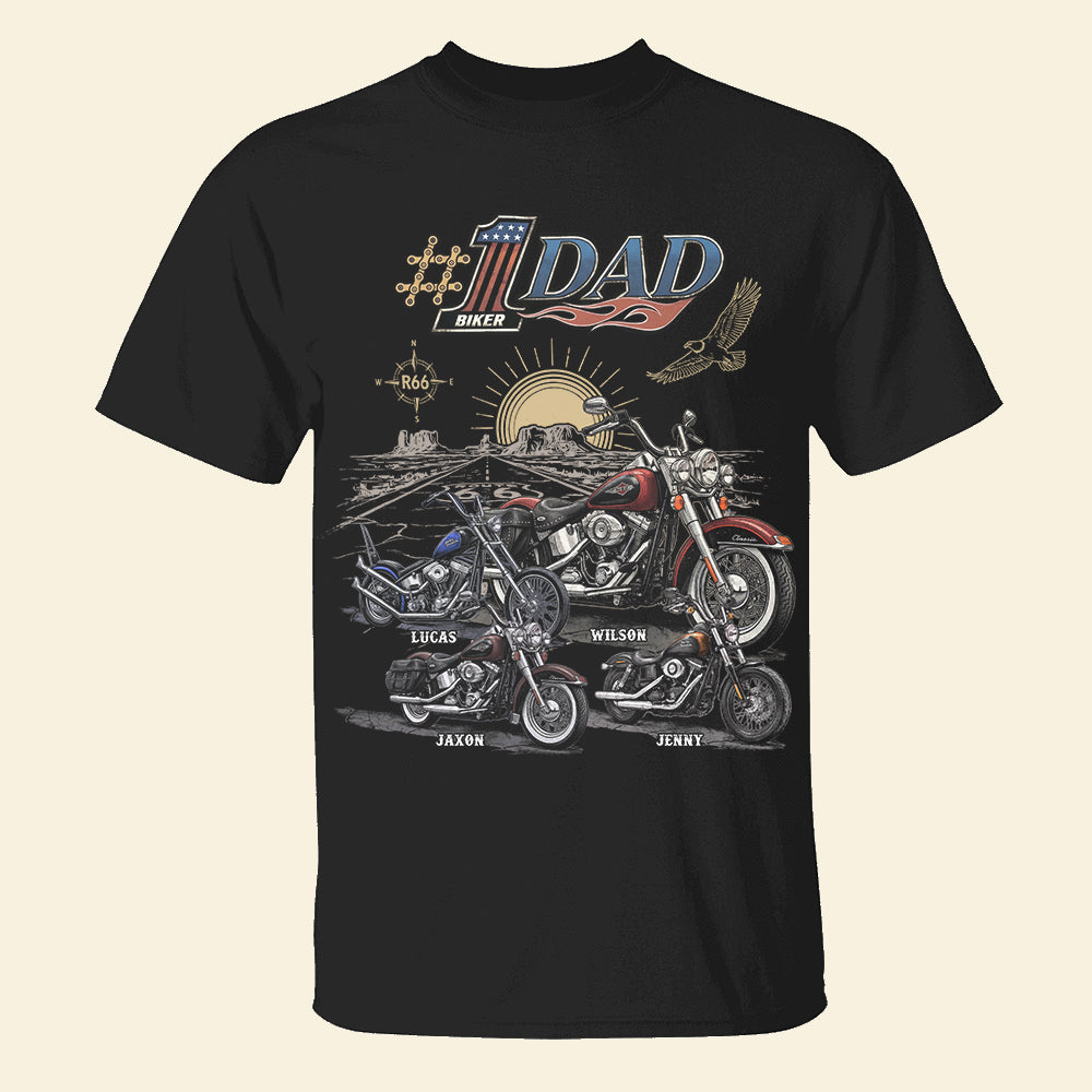 Badass Dad Motorcycle Team Shirt - Personalized Gifts For Biker Dad 04qhdt200526-Homacus