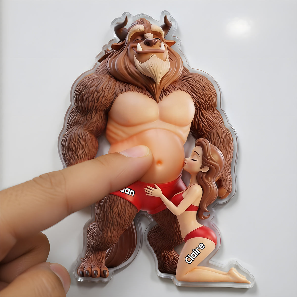 Playful Couple Anti-collision Fridge Magnet - Personalized Gift For Couples 02OHDT160626-Homacus