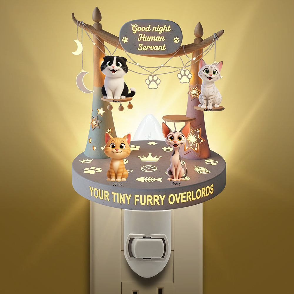 Furry Overlord Acrylic Night Light - Personalized Gifts For Cat Lovers 02tgqn080725-Homacus