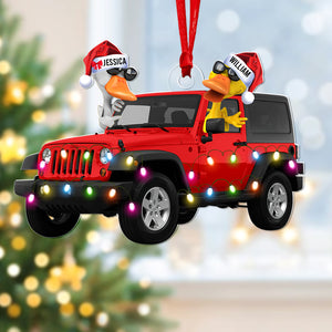 Personalized Gifts For Off-road Lovers, Christmas Ornament Duck Couple 01qhqn141022-Homacus