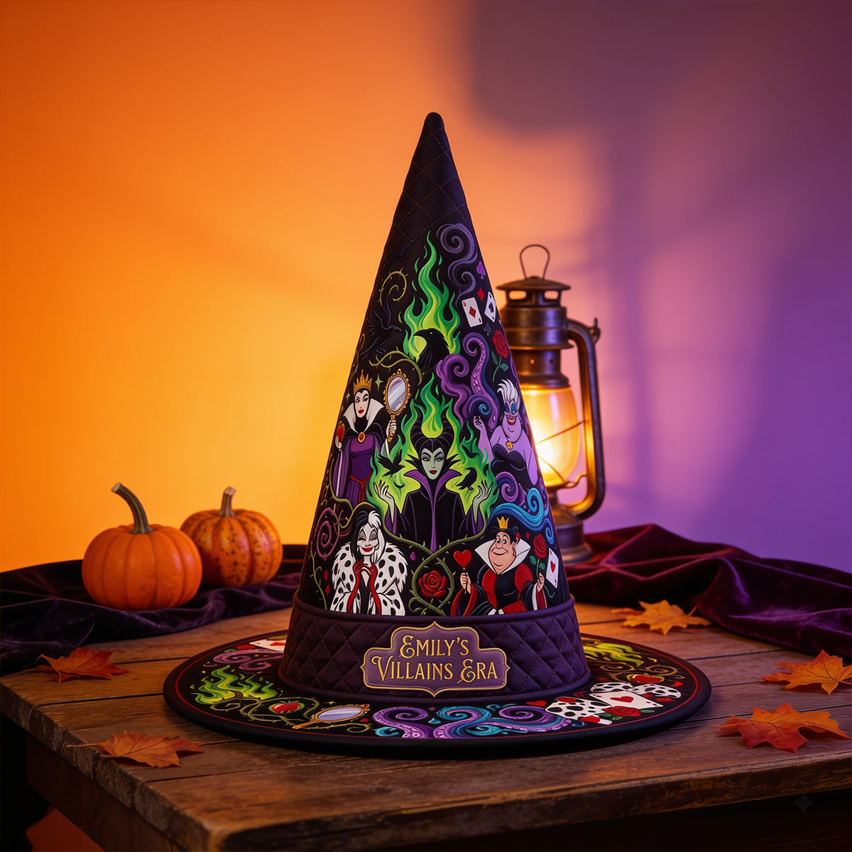 Dark Enchantress Quilted Witch Hat - Personalized Halloween Gifts 02hadt130826