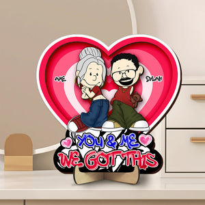 Personalized Gift For Couples Heart Shape Wood Sign Y2K Style Couple 01KALU271224HG-Homacus