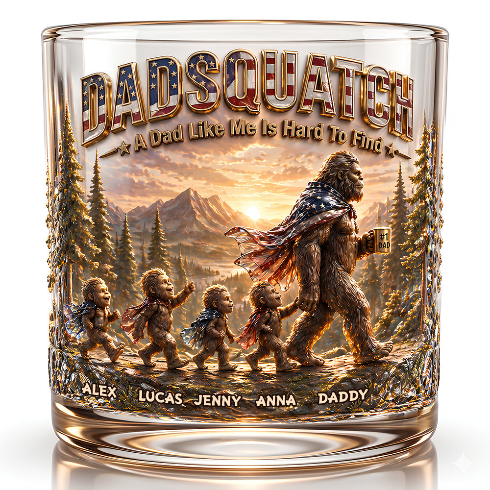 Wild Dad & Little Ones Round Glass - Personalized Gifts For Dads 02PADT280426-Homacus