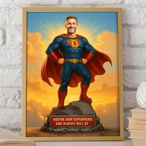 Super Dad Canvas Print - Custom Photo Gifts For Dad 01napu170525-Homacus