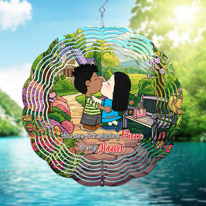 Personalized Gifts For Couple 3D Wind Spinner Missing Piece 01XQQN191224HG-Homacus