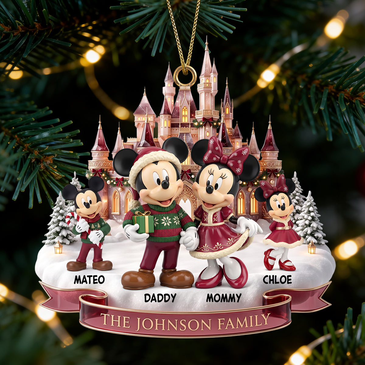 Cozy Christmas Family Ornament - Personalized Gifts For Family Christmas Ornament 02TODT030926