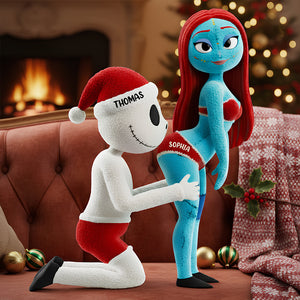 Naughty Skeleton Couple Custom Shaped Pillow - Personalized Gifts For Couples 02OHDT081125-Homacus