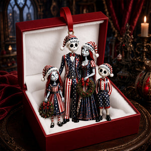 Spooky Patriotic Family Ornament - Personalized Gifts For Family Christmas Ornament 04OHLU220826