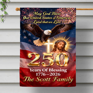 250 Years Of Blessing House Flag - Personalized Gifts For Christians 02HUTN260226-Homacus