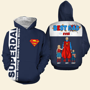 Personalized Gifts For Dad Shirt Super Dad Brave Strong Smart 06todt090425pa-Homacus