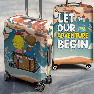 Personalized Gift For Couple Luggage Cover Let Adventure Begin 06TOLU251224HG-Homacus