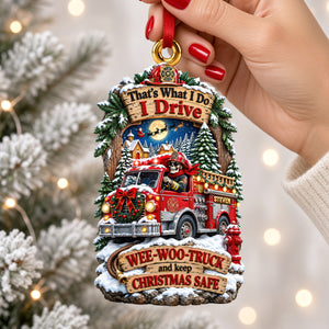 Skeleton Firefighter Ornament - Personalized Gifts For Firefighter Christmas Ornament 05PADH071026