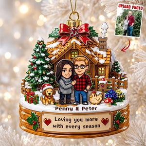 Pixel Farm Couple Acrylic Ornament - Custom Photo Christmas Gifts For Couple 04qhdt280826-Homacus