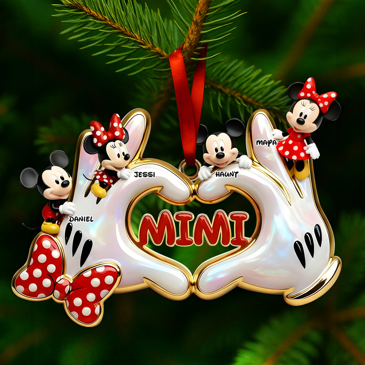 Cute Heart Hands Ornament - Personalized Gifts For Grandma & Mom 06QHLU161025-Homacus