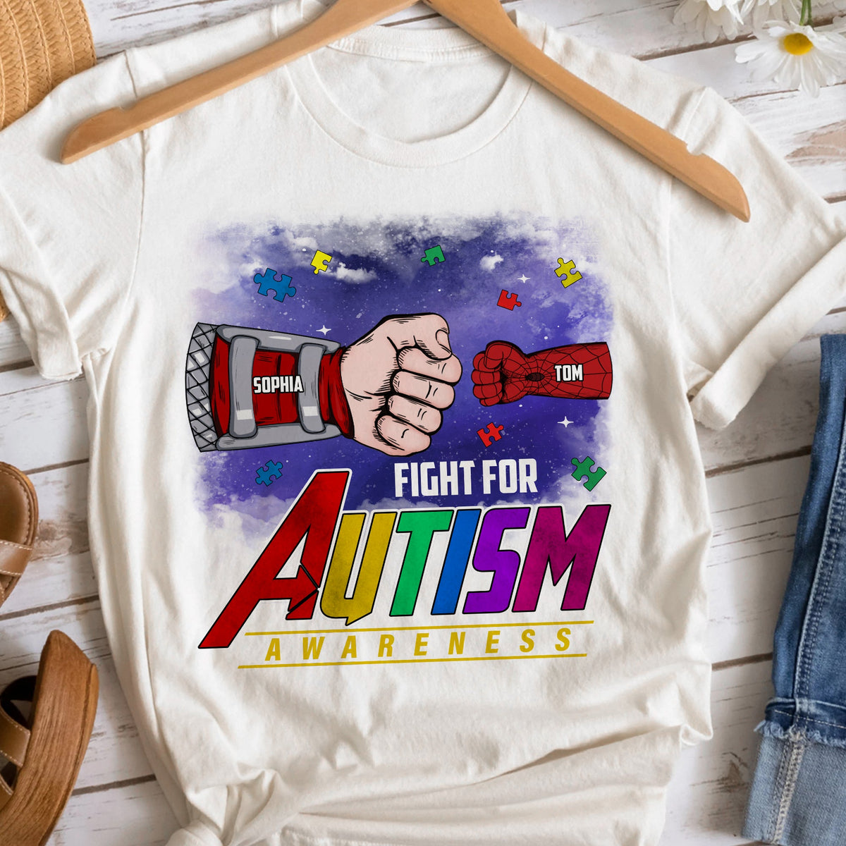 Personalized Gifts For Autism Mom Shirt 04tgtn260225ha Fight For Autism Awareness-Homacus