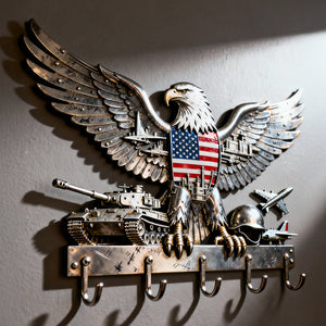 Armed Eagle Key Hanger – Personalized Gift For Veterans & Patriots 04qhtn280126-Homacus