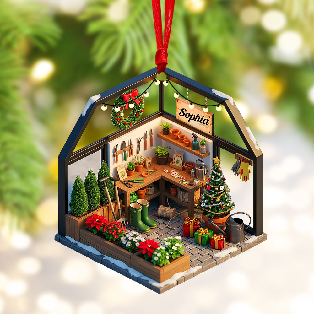 Gardening Miniature Christmas Ornament - Personalized Gifts For Garden Lovers 05pgqn120825-Homacus