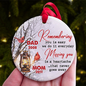 Personalized Memorial Gifts, Christmas Ceramic Ornament 02ACDT171024-Homacus