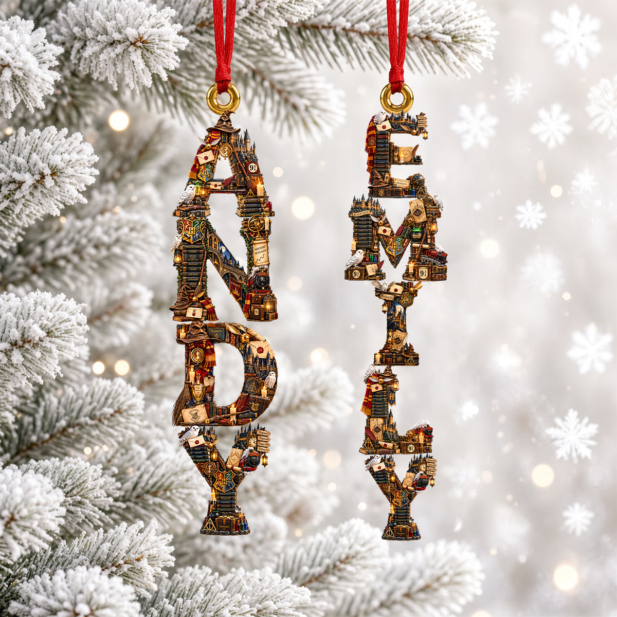 Mystery Library Alphabet Custom Name Ornament - Personalized Christmas Gift 01ohdh180926-Homacus