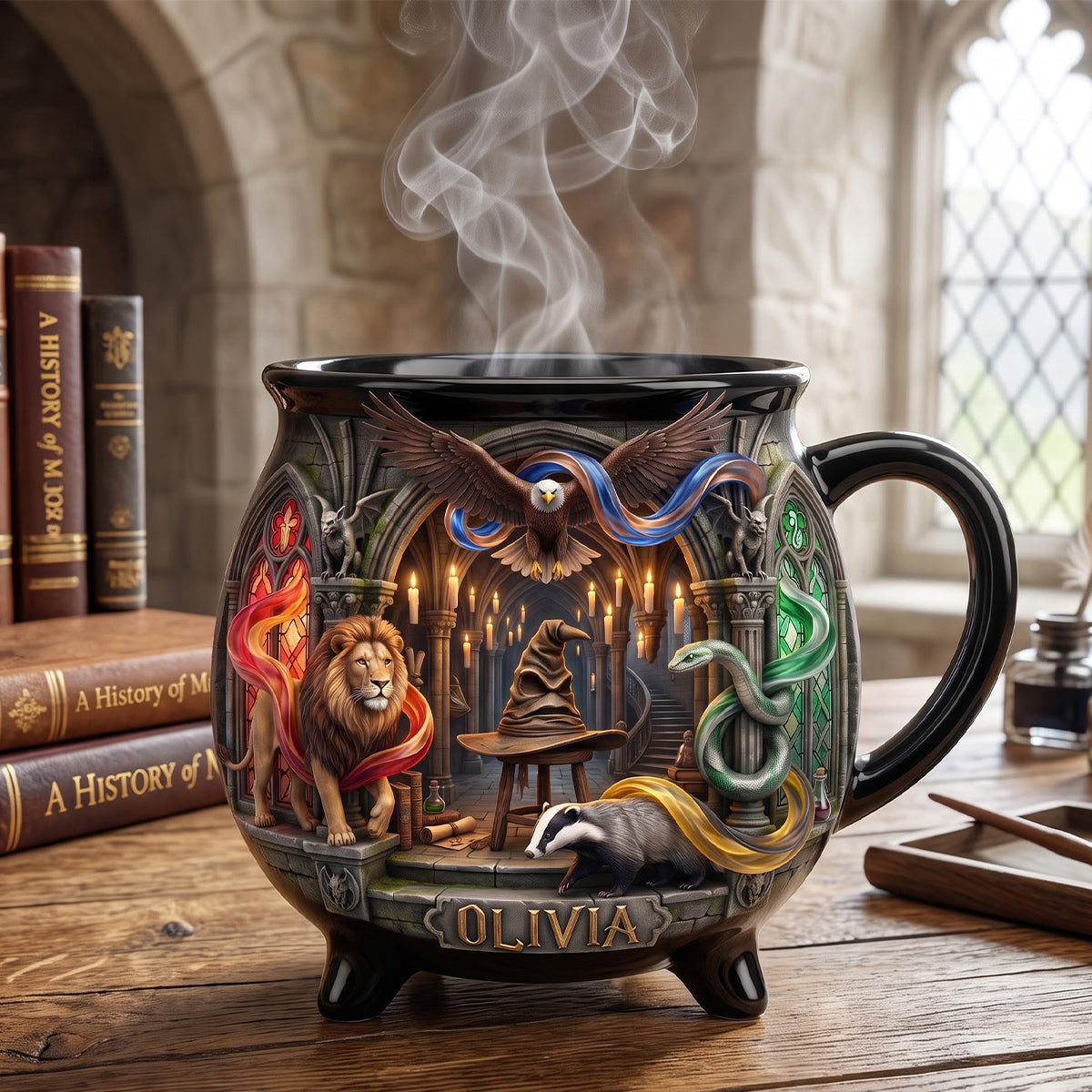 Hocus Ceramic Cauldron Mug - Personalized Gifts For Witch Lovers 01HATN180826