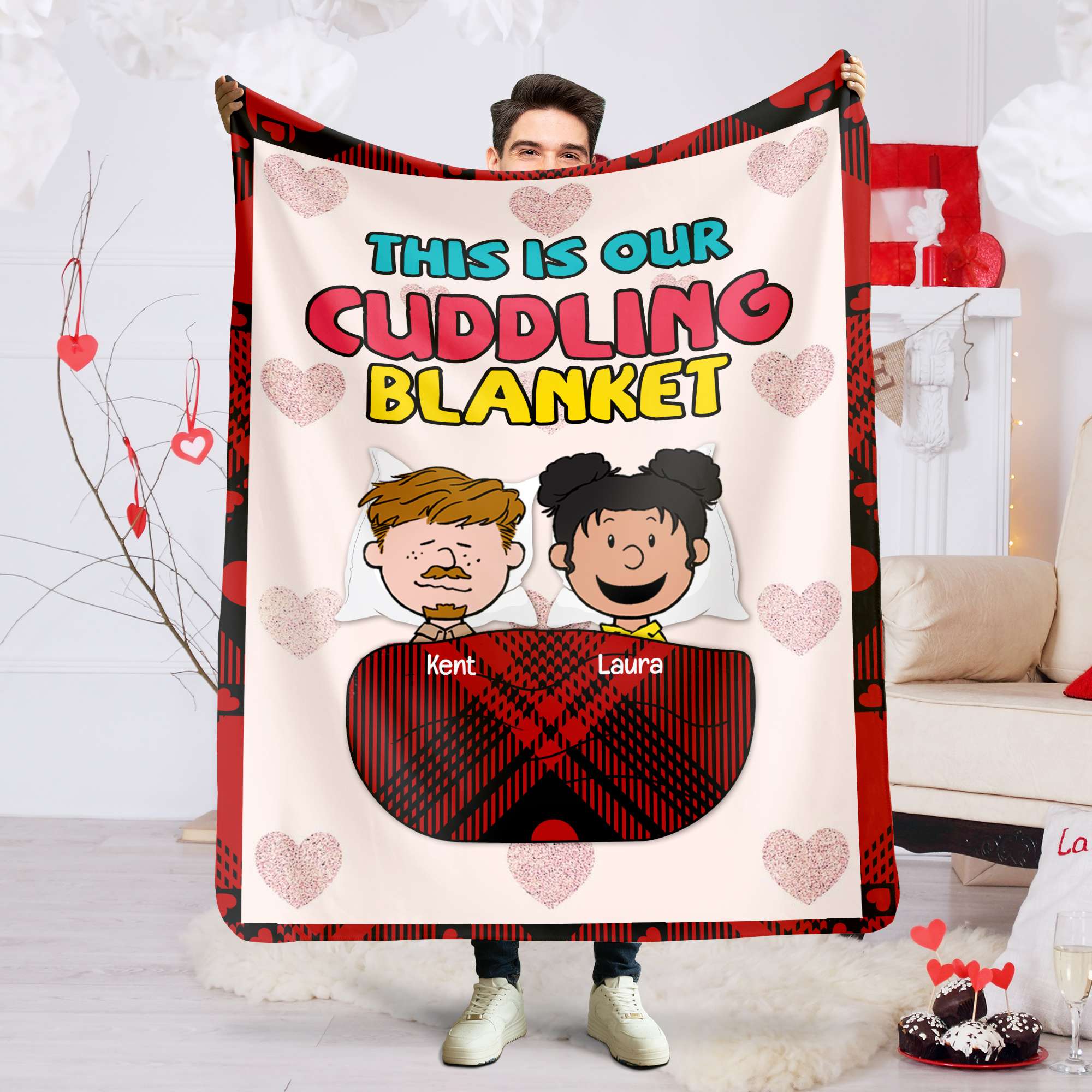 Personalized Gifts For Couples Valentine Blanket 01KALU291124HG-Homacus