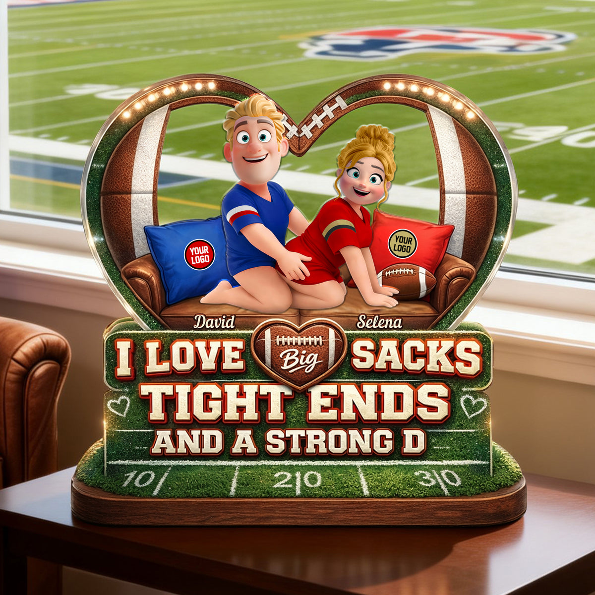 Bold Love Sporty Couple Acrylic Plaque - Personalized Gift For Sporty Couples 02HULU130126-Homacus