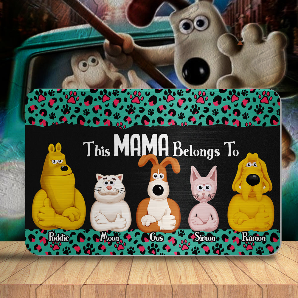 Personalized Gifts For Mom Aluminum Wallet Card Mom With Furry Babies 021KALU210125PA-Homacus