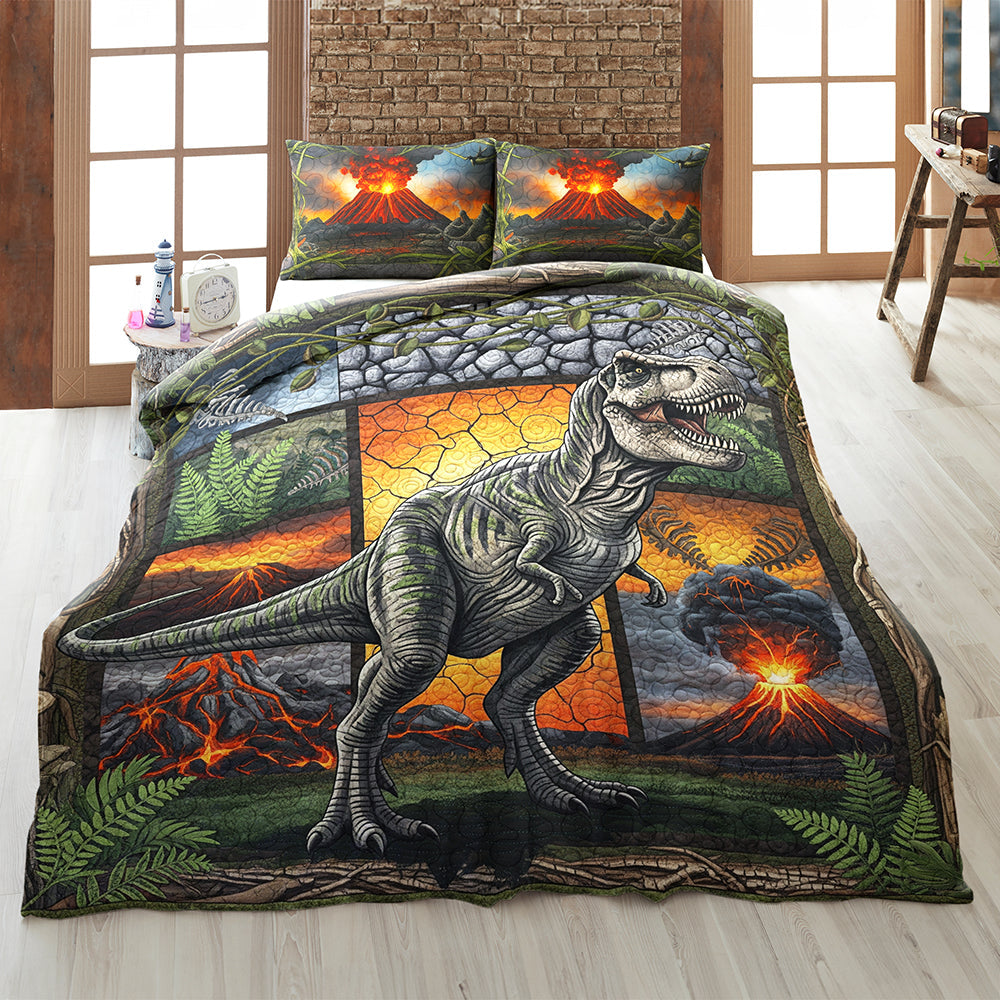 Dinosaur Quilt Bedding Set - Personalized Gifts For Dinosaur Lovers 01naqn280625-Homacus