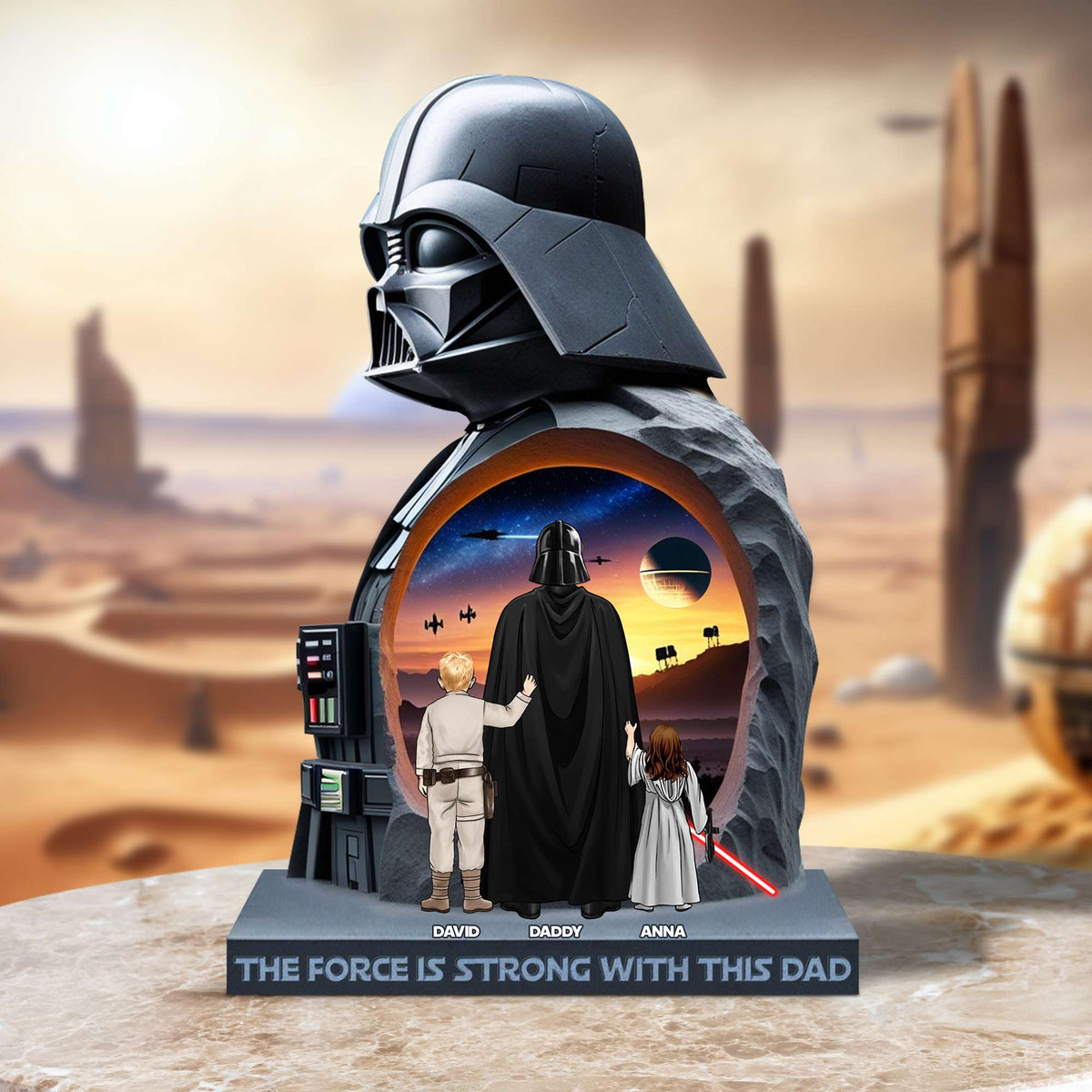 Best Galaxy Dad Model Acrylic Plaque Personalized Gifts For Dad 02QHTN280425-Homacus